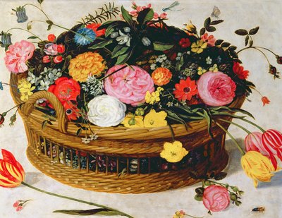 Basket of Flowers by Jan the Elder Brueghel